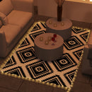 Outsunny Waterproof Outdoor Rug W/ LED String Light, 182 x 274cm, Black & White