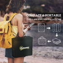 Outsunny Waterproof Outdoor Rug W/ LED String Light, 182 x 274cm, Black & White