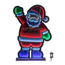 74cm Infinity Light up Standing Santa Christmas Decoration with Multi-Coloured LEDs on Metal Base