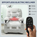HOMCOM Electric Massage Recliner Armchair With Heat, Reclining Chair, Grey