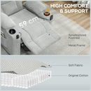 HOMCOM Electric Massage Recliner Armchair With Heat, Reclining Chair, Grey