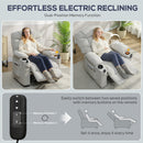 HOMCOM Electric Massage Recliner Armchair With Heat, Reclining Chair, Grey