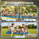 AIYAPLAY Nest Swing With Adjustable Ropes For Kids, Blue