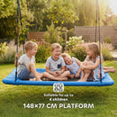 AIYAPLAY Nest Swing With Adjustable Ropes For Kids, Blue