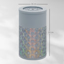 Outsunny Outdoor Waterfall Fountain Water Feature with LED, Light Grey