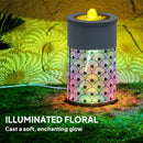 Outsunny Outdoor Waterfall Fountain Water Feature with LED, Light Grey