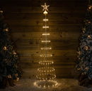 1.8m Light up Christmas Cone Tree with 220 Warm White LEDs and Timer Function