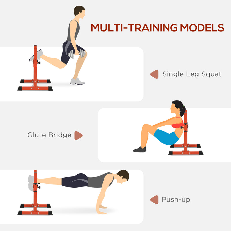 SPORTNOW Bulgarian Split Squat Stand, 12-Level Leg Training Machine