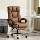 HOMCOM Pet-Friendly Leather Recliner Computer Chair With Footrest, Brown