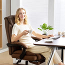 HOMCOM Pet-Friendly Leather Recliner Computer Chair With Footrest, Brown