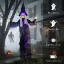 Outsunny Voice Activated Halloween Animatronics Witch, Battery Operated
