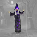 Outsunny Voice Activated Halloween Animatronics Witch, Battery Operated