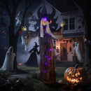 Outsunny Voice Activated Halloween Animatronics Witch, Battery Operated