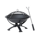 43cm Black Steel Outdoor Garden El Clasico Firepit with Fire Poker