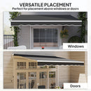 Outsunny Garden Sun Shade Canopy Retractable Awning, 2.5 x 2m