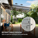 Outsunny Garden Sun Shade Canopy Retractable Awning, 2.5 x 2m