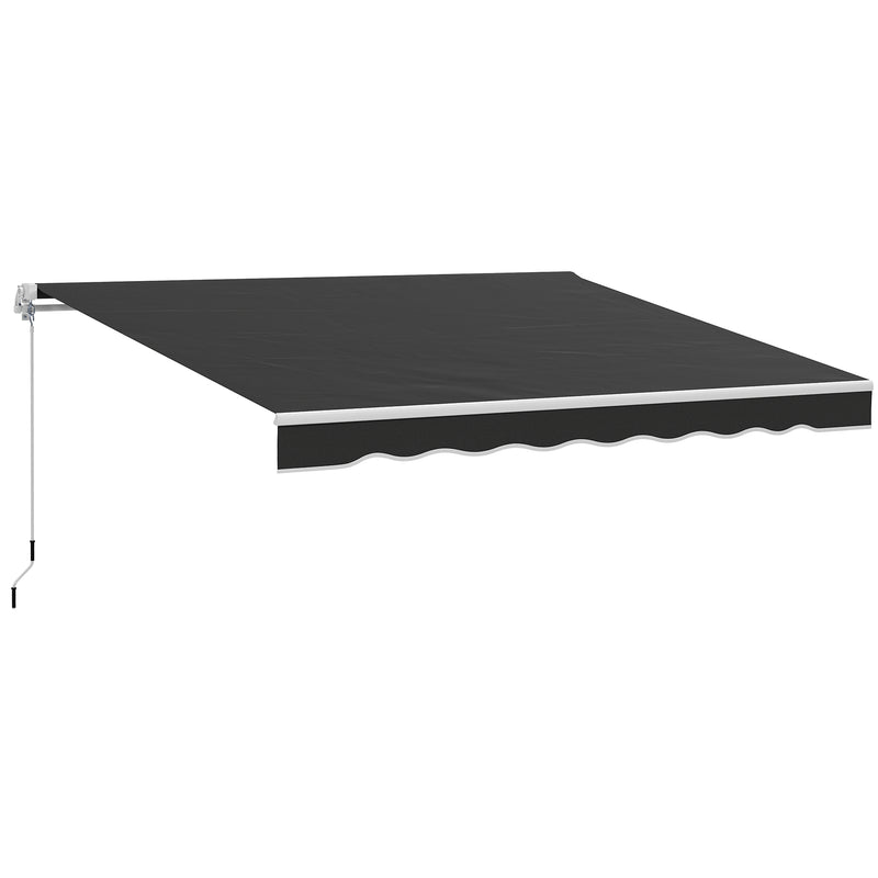 Outsunny Garden Sun Shade Canopy Retractable Awning, 2.5 x 2m