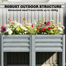 Outsunny Raised Garden Bed with Storage Shelf 120x55cm Grey