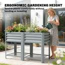 Outsunny Raised Garden Bed with Storage Shelf 120x55cm Grey