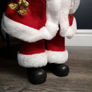 40cm Red Standing Santa Claus Indoor Decoration with Present and Green Sack
