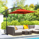 Outsunny 3 m Cantilever Parasol with Cross Base, Crank Handle, 6 Ribs