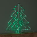 50cm Light Up 3 Layered Christmas Tree With 150 Multi-Action Green LEDs