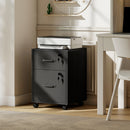 HOMCOM Roll File Cabinet with Drawer, Organiser Letter Size, Black