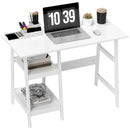 HOMCOM Computer Writing Desk w/ Shelf PC Workstation for Home Office