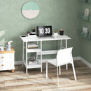 HOMCOM Computer Writing Desk w/ Shelf PC Workstation for Home Office