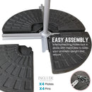 Samuel Alexander 70kg 4 PCS Cantilever Parasol Base Weights Set Water or Sand Heavy Duty Parasol Weights for Banana and Hanging Garden Furniture Patio Decking Canopy Outdoor Large Garden Parasol Weigh