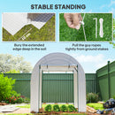 Outsunny 1.8 x 1.8 x 2m Polytunnel Greenhouse with Doors and Mesh Windows