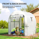 Outsunny 1.8 x 1.8 x 2m Polytunnel Greenhouse with Doors and Mesh Windows