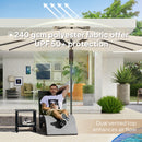 Outsunny 3.7 X 2.7 M Cantilever Parasol W/ 360° Rotation