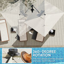 Outsunny 3.7 X 2.7 M Cantilever Parasol W/ 360° Rotation