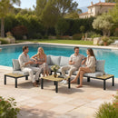 Outsunny Garden Furniture Set, 6 Piece Corner Sofa Set with Coffee Table