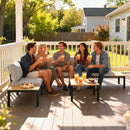 Outsunny Garden Furniture Set, 6 Piece Corner Sofa Set with Coffee Table