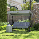 Outsunny Waterproof Garden Swing Canopy Replacement 3 Seater