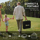 Outsunny Reversible Waterproof Outdoor Rug W/ Carry Bag, 182 X 274cm, Grey