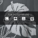 Outsunny Reversible Waterproof Outdoor Rug W/ Carry Bag, 182 X 274cm, Grey