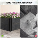 Outsunny 2 x 2 x 1ft Vinyl Raised Garden Bed Kit, Dark Grey