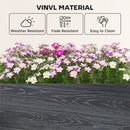 Outsunny 2 x 2 x 1ft Vinyl Raised Garden Bed Kit, Dark Grey