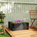Outsunny 2 x 2 x 1ft Vinyl Raised Garden Bed Kit, Dark Grey