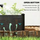 Outsunny 2 x 2 x 1ft Vinyl Raised Garden Bed Kit, Dark Grey