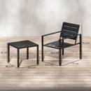 Outsunny 3 Pieces Garden Bistro Set for 2, Outdoor Bistro Table and Chairs