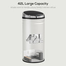 HOMCOM 42L Sensor Bin, Stainless Steel Kitchen Bin With Automatic Close