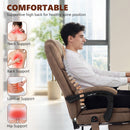 HOMCOM Executive Office Chair, Desk Chair With Massage And Heat, Brown