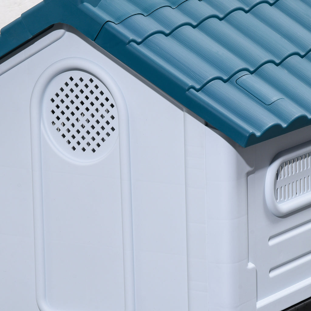 PawHut Dog Kennel for Outside Plastic Dog House for XS Dogs 64.5 x 57