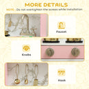 Kids Kitchen Playset with Pretend Play Kitchen Accessories, Pink