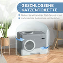 PawHut Enclosed Cat Litter Tray with Lid, Front Entry, Top Exit, Scoop