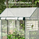 Outsunny Greenhouse with 2 Roll-up Doors and Vent Holes, 100x80x150cm